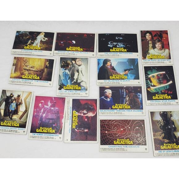 1978 Topps Battlestar Galactica Trading Cards Lot of 14 Vintage - Picture 1 of 12